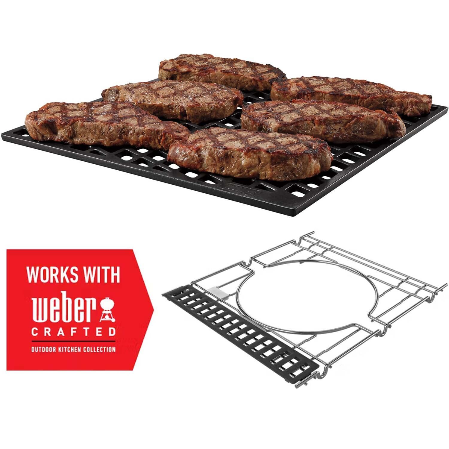 Weber 7670 CRAFTED Dual Sided Sear Grate - Works w/ Weber CRAFTED - White Background thumbnail