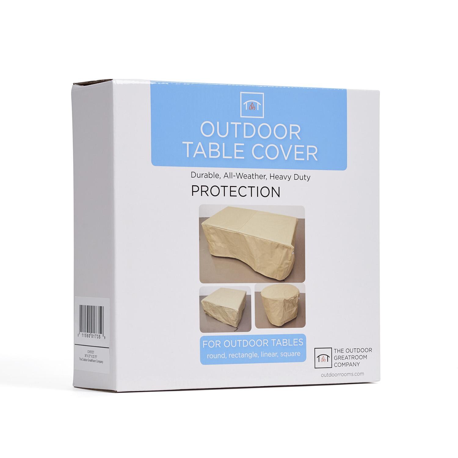 Outdoor GreatRoom Company Fire Pit Table Cover Packaging