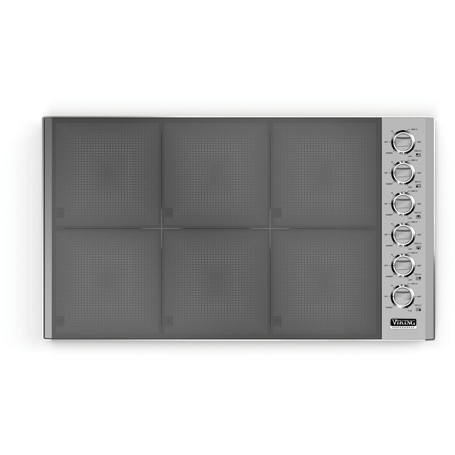 Viking Professional 5 Series 36-Inch 6-Burner Induction Cooktop - Shown With Elements Off thumbnail