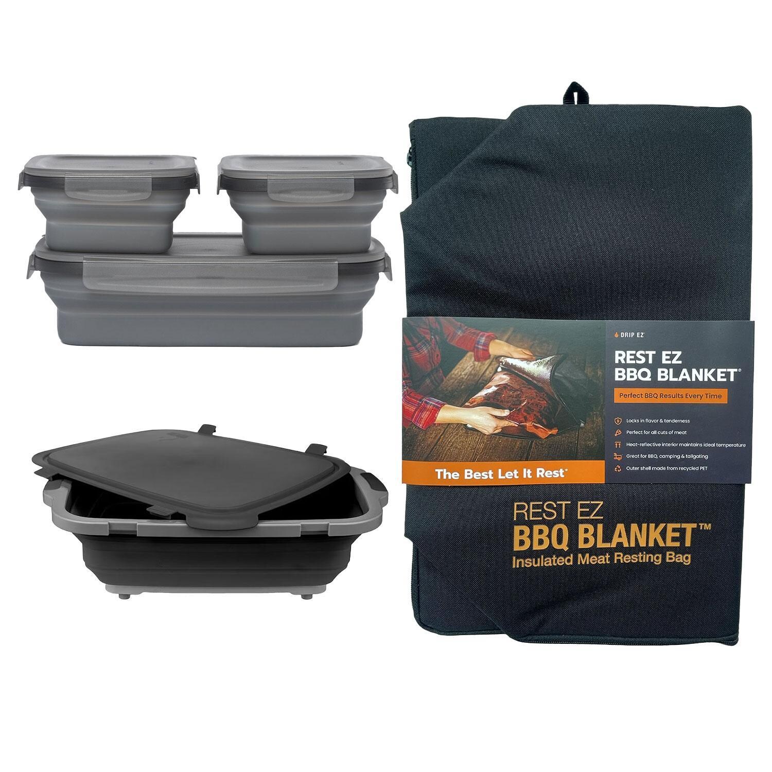 Drip EZ V2 Prep, Rest & Storage Bundle - XL Black/Charcoal - Components - White Background thumbnail