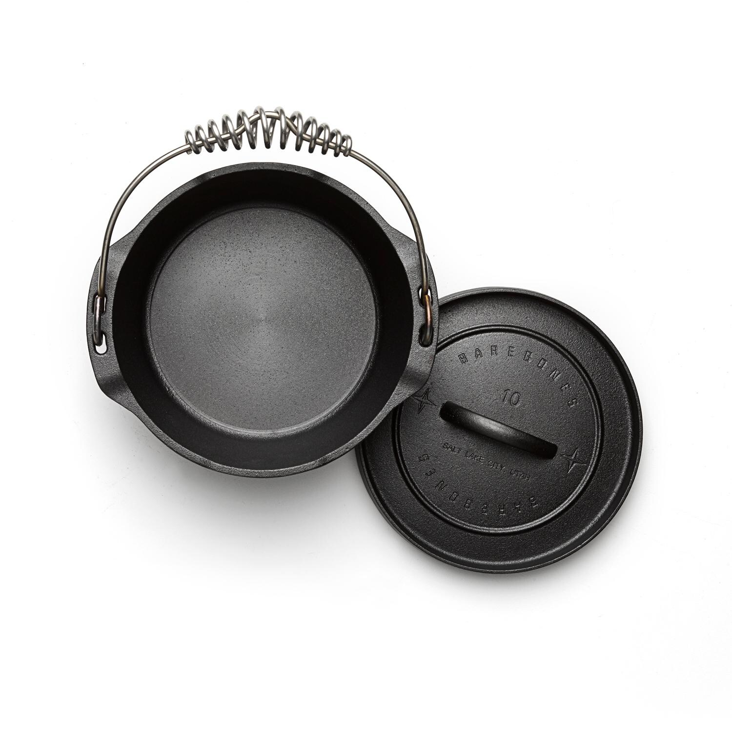 Barebones Living CKW-307 4-Quart Cast Iron Dutch Oven Classic - Top View thumbnail