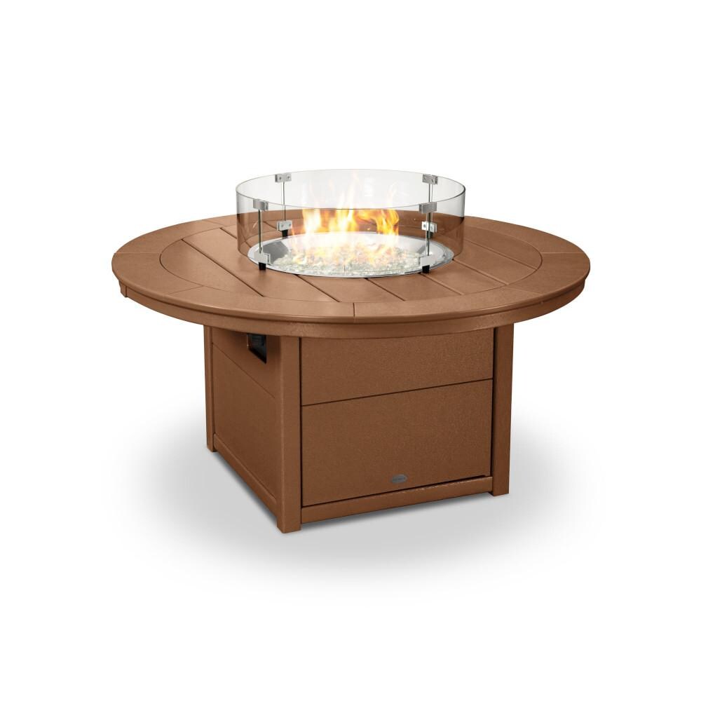 POLYWOOD PWS706-1-TE Classic Adirondack 5-Piece Conversation Set W/ Fire Pit Table - Fire Pit Table thumbnail