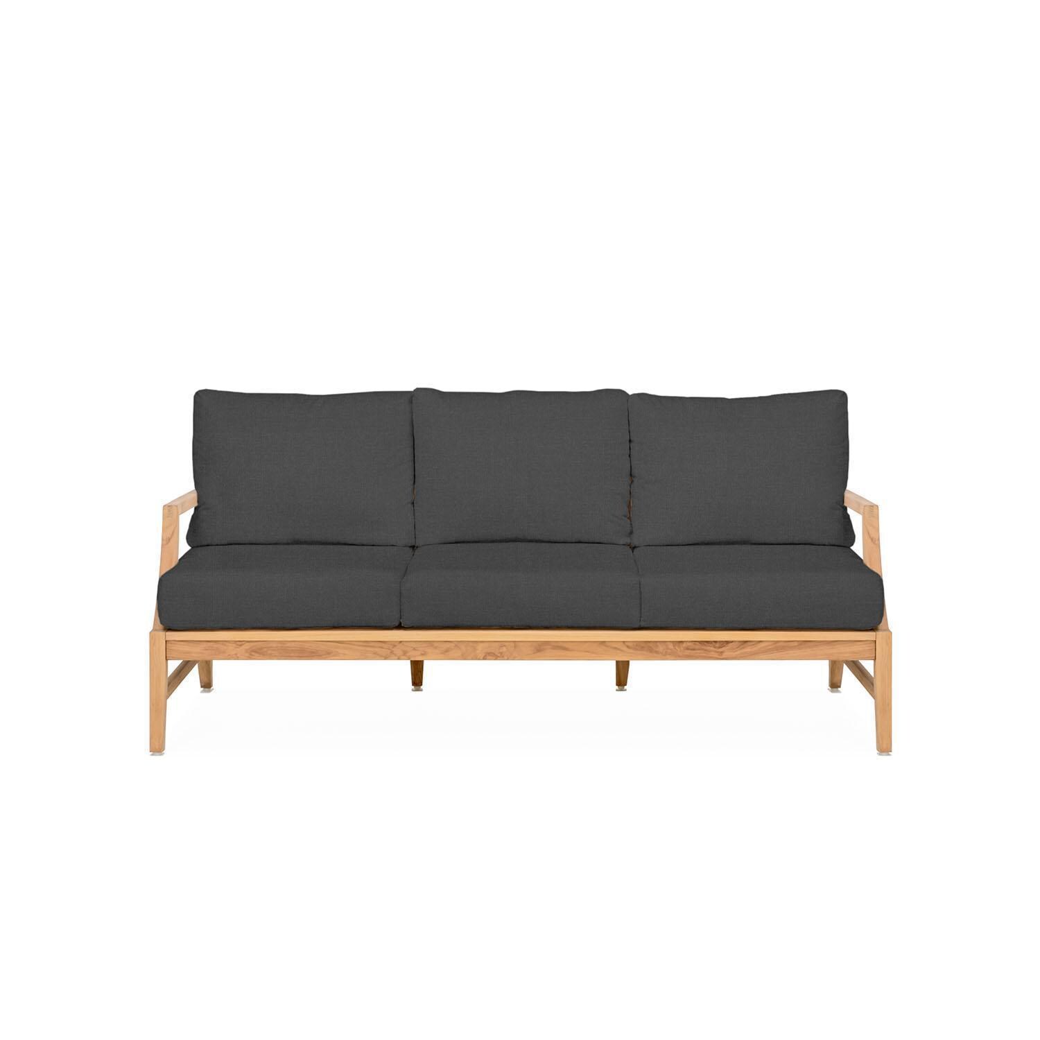 Teak + Table Charleston 5 Piece Lounge Set in Carbon - Sofa - White Background thumbnail
