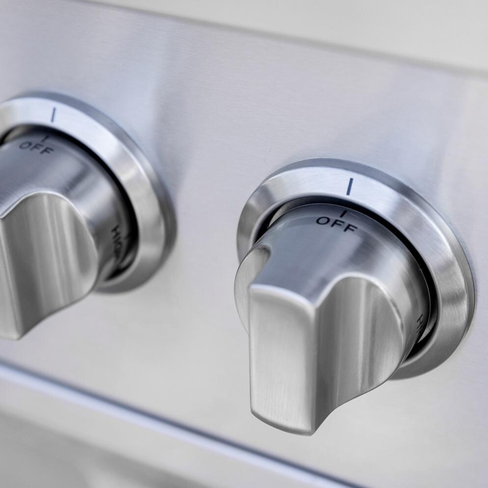 American Made Grills Atlas Double Side Burner ATSSB2-NG - Natural Gas - Knobs - White Background thumbnail