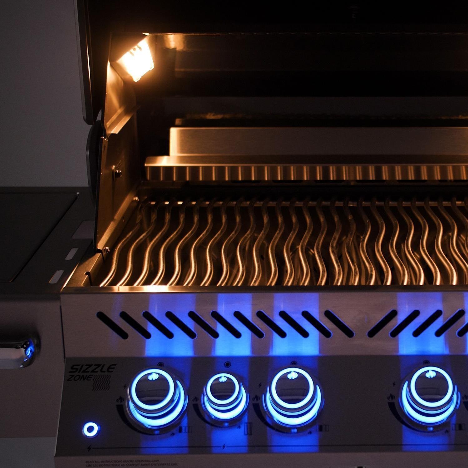 Napoleon PRO500RSIBNSS-3 Legacy Prestige PRO 500 Natural Gas Grill with Infrared Rear Burner and Infrared Side Burners (2019) - Grill Interior Lighting - Detail thumbnail