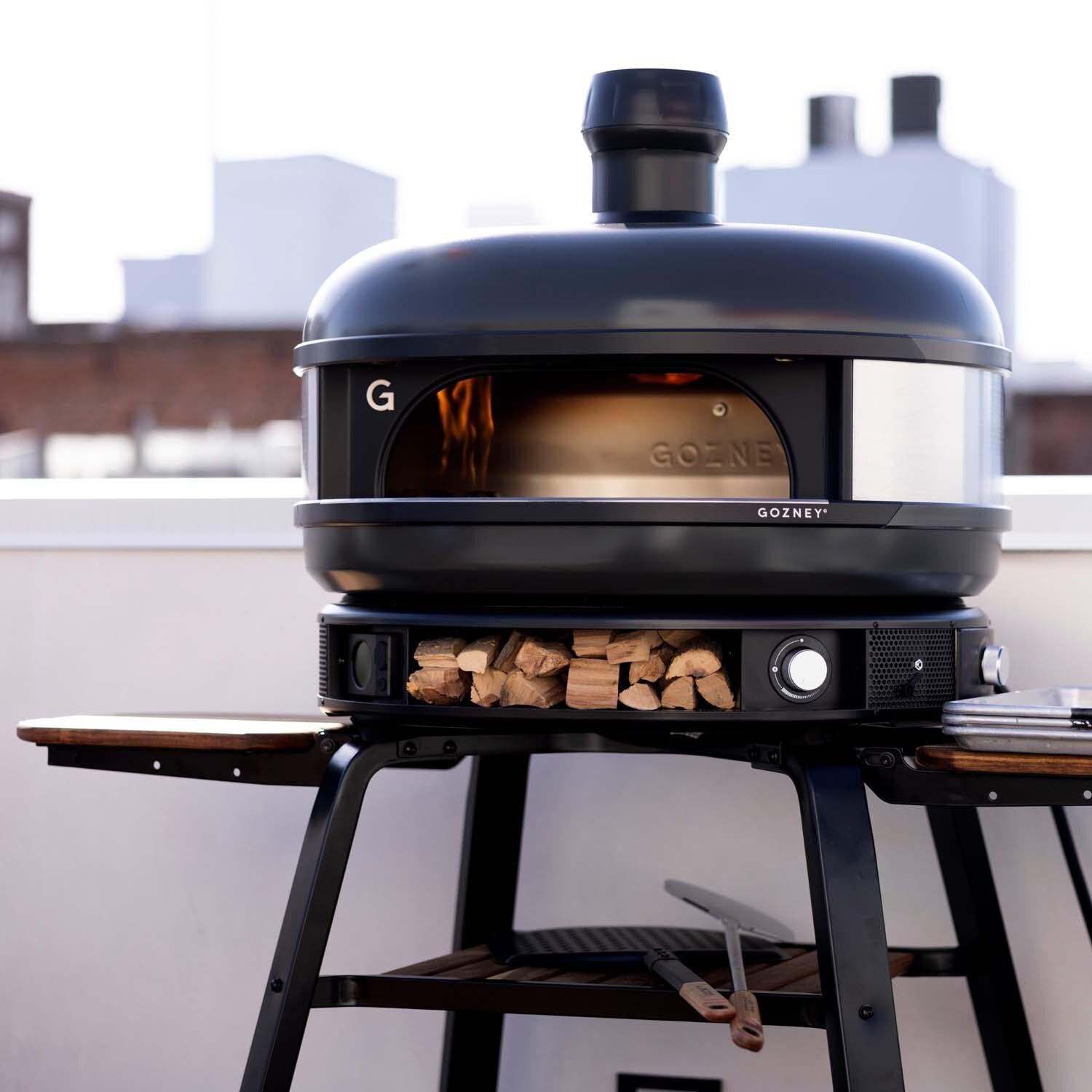 Gozney GDNOBUS1625 Dome Natural Gas Pizza Oven - Black - Shown on Stand (Not Included) - Lifestyle thumbnail