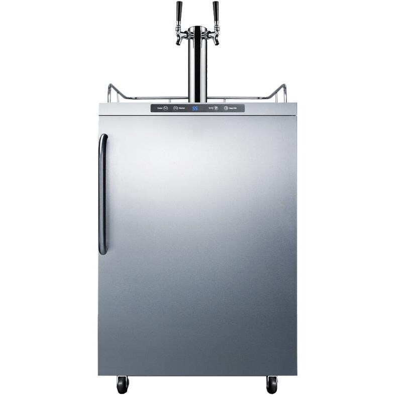 Summit 24Inch 5.6 Cu. Ft. Outdoor Rated Double Tap Beer Dispenser