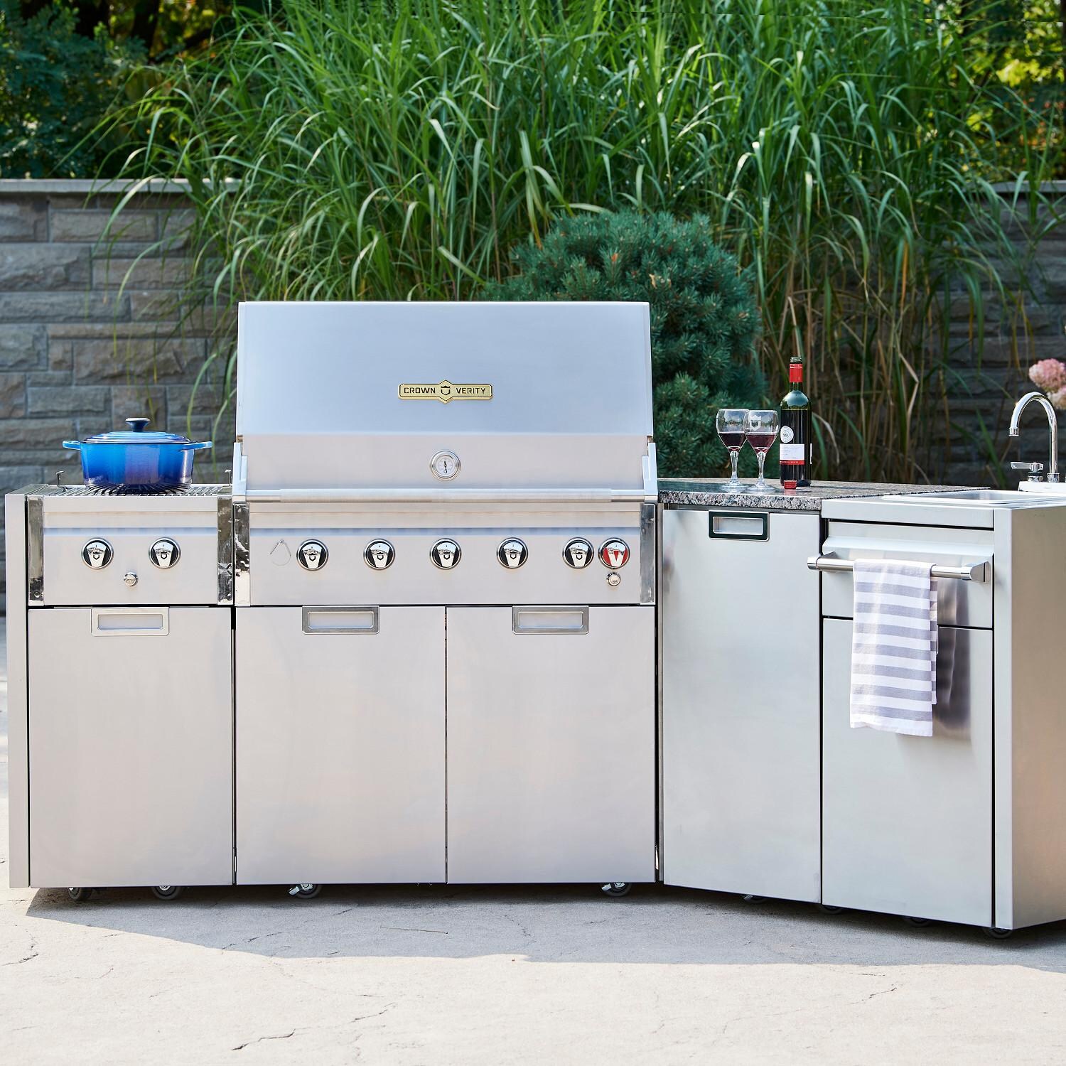 Crown Verity Infinite Series Modular Gas Grill Shown in Modular Outdoor Kitchen thumbnail
