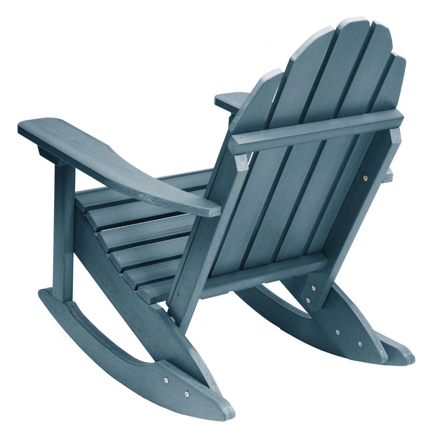 Lakeview The Charmville Adirondack Rocking Chair - Nantucket Blue - Back thumbnail