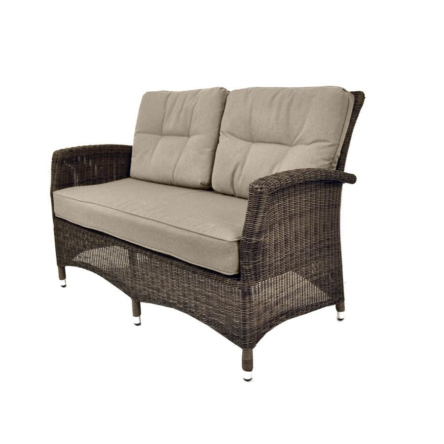 Kettler LAKENA 4 Piece Wicker Rattan Lounge Set With Cast Ash Cushions - Loveseat thumbnail
