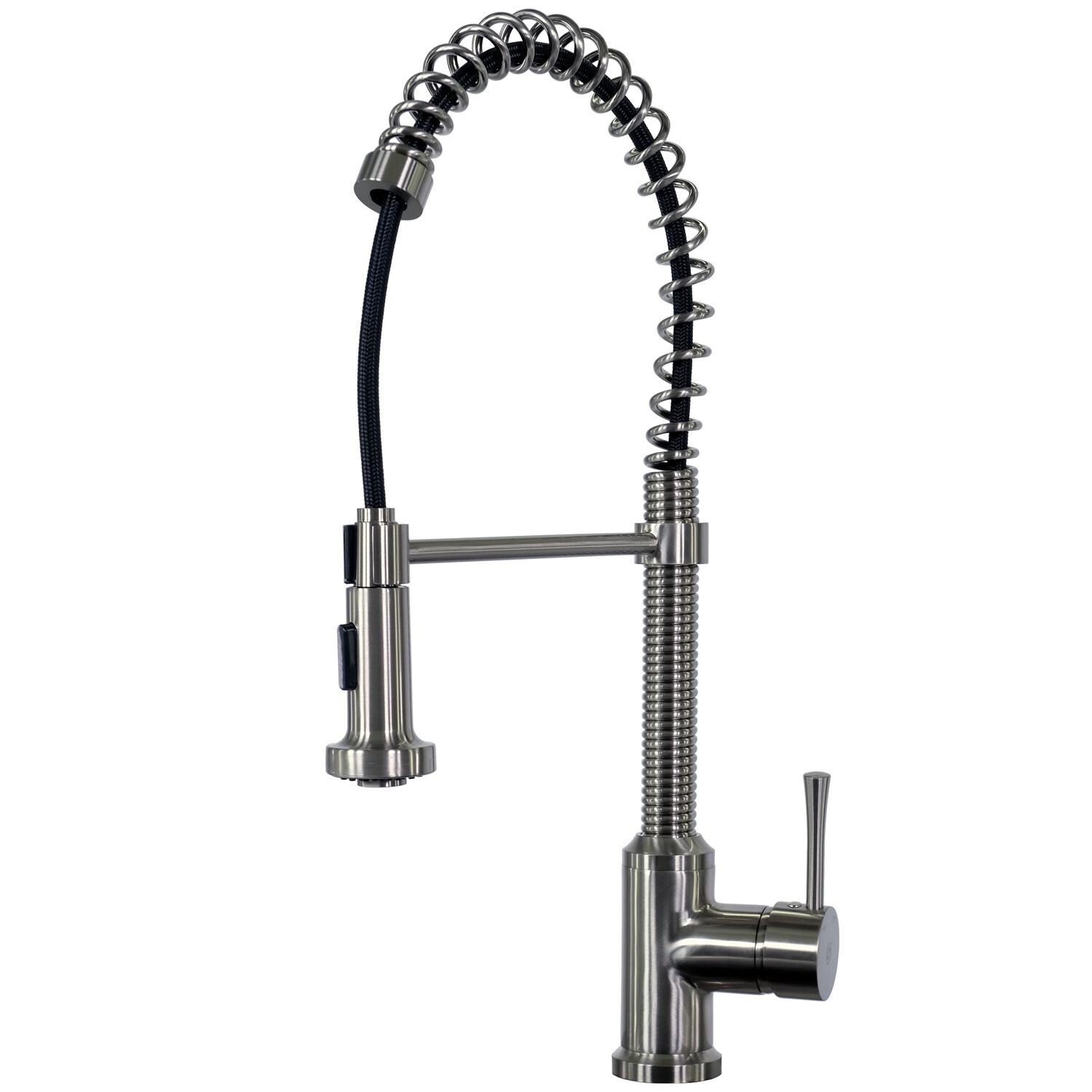 BBQGuys - BBQ-N96565-BN - Single Handle Pull-Down Coil Spring Faucet thumbnail