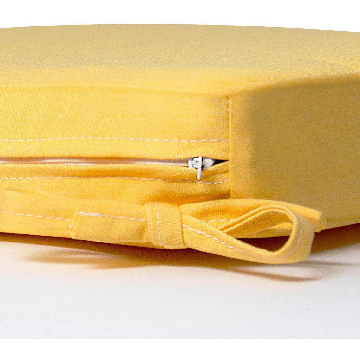 Small Replacement Seat Cushion With Knife Edge - Zipper and Tie Detail thumbnail