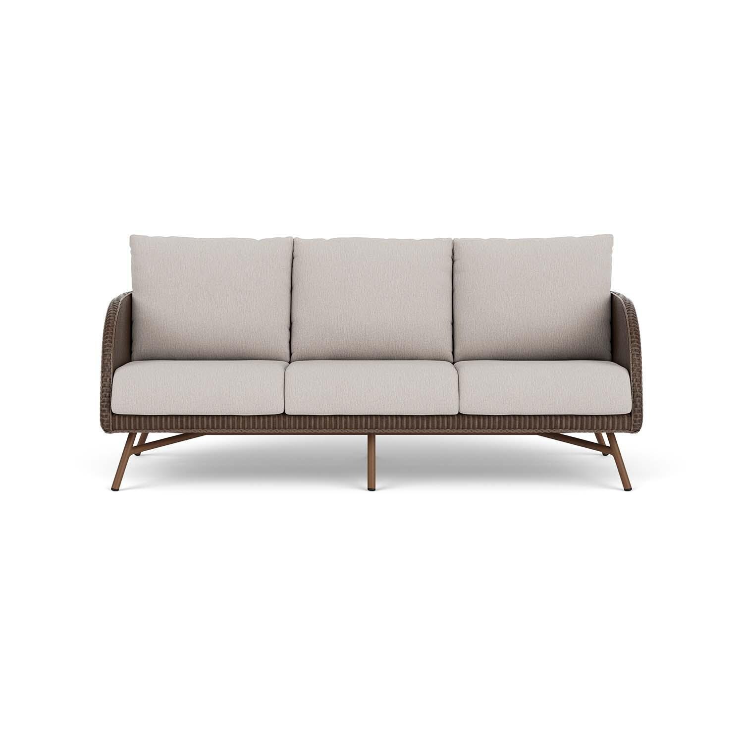 Essence Lloyd Loom Sofa in Bark/Remy Cloud by Lloyd Flanders