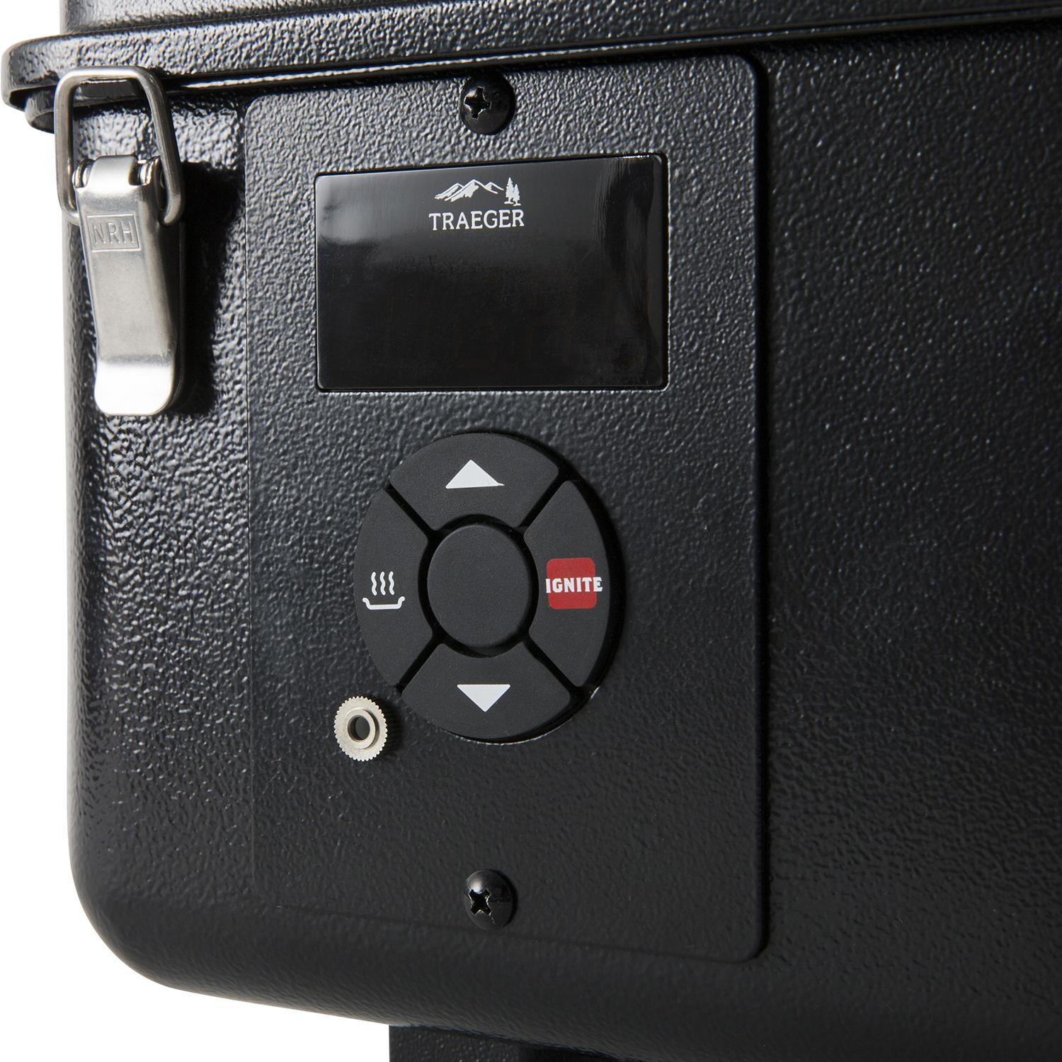 Traeger Ranger Portable Tabletop Grill - Control Panel & Lid Latch Detail thumbnail