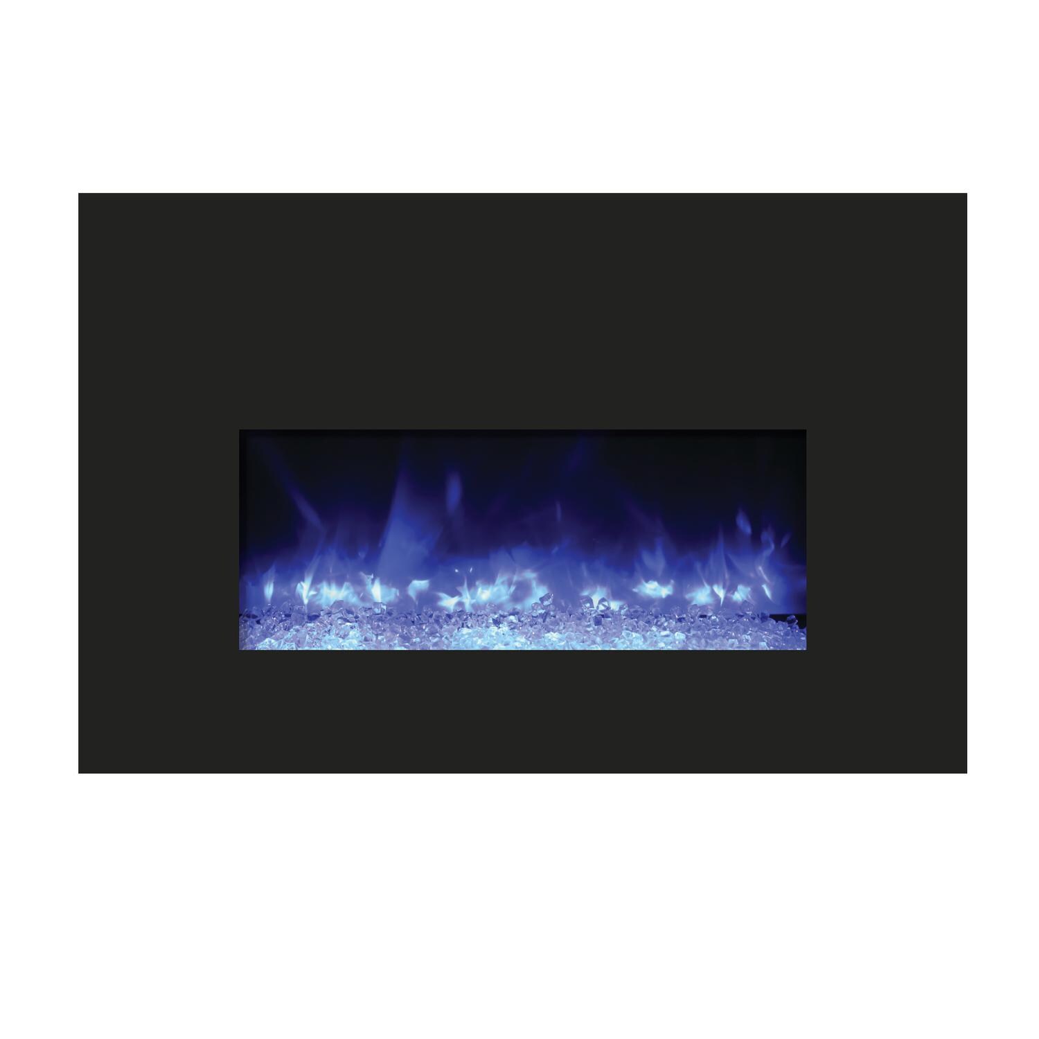 Amantii 26-inch Electric Fireplace Insert with Black Glass Surround - Blue thumbnail