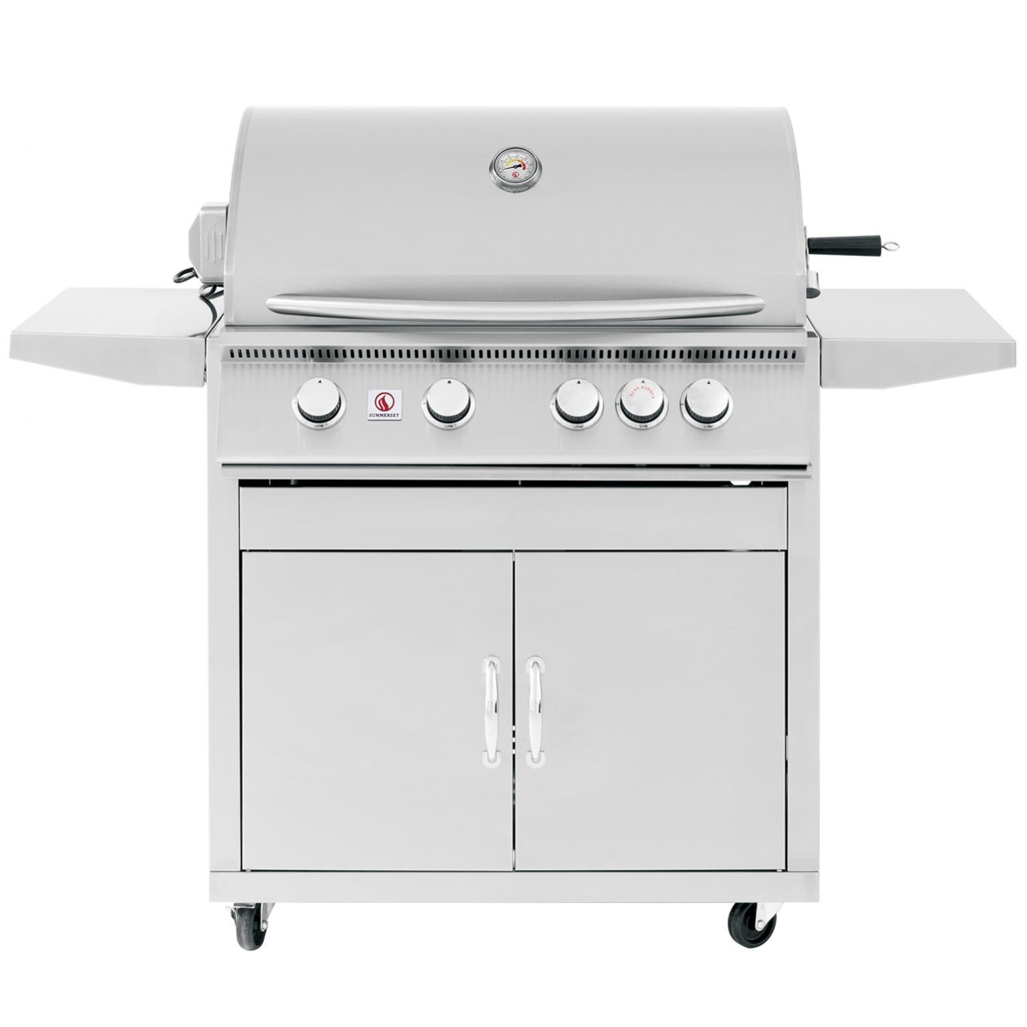 Summerset Sizzler 32-Inch 4-Burner Propane Gas Grill With Rear Infrared Burner - SIZ32-LP