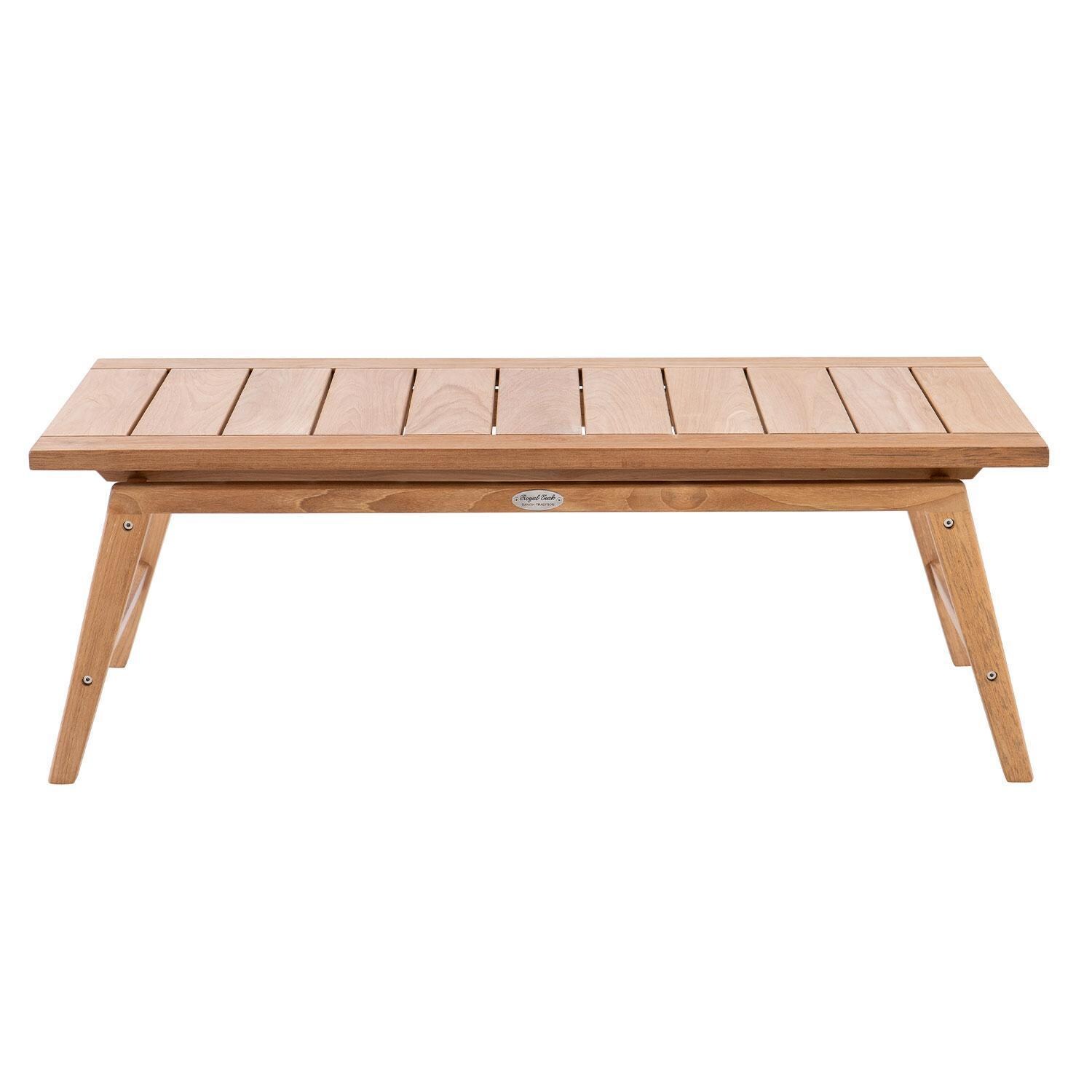 Admiral 7 Pc Conversation Set in Brown Sand by Royal Teak Collection - Coffee Table - White Background thumbnail