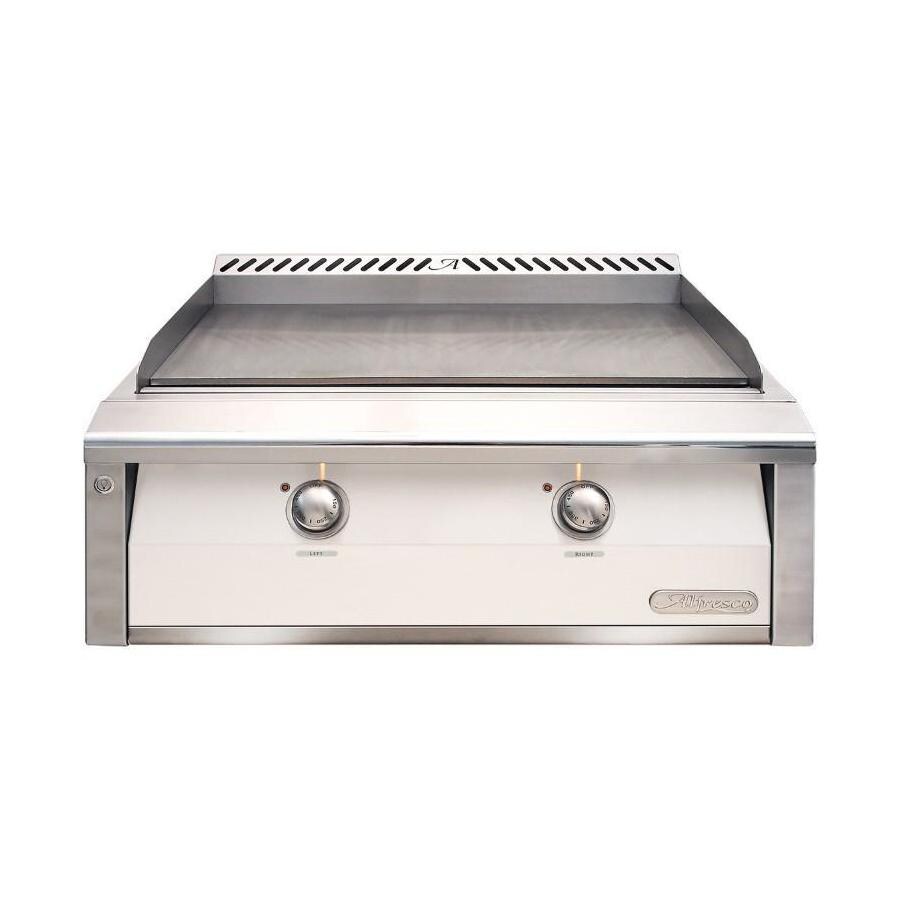 Alfresco 30-in Freestanding Propane Griddle with Cart in Signal White Matte - AXE-30GTC-LP-SM9003