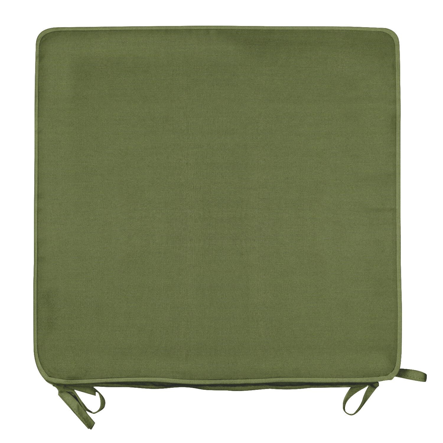 Sunbrella Spectrum Cilantro Medium Outdoor Replacement Seat Cushion W/ Piping By UltimatePatio.com - Top View thumbnail