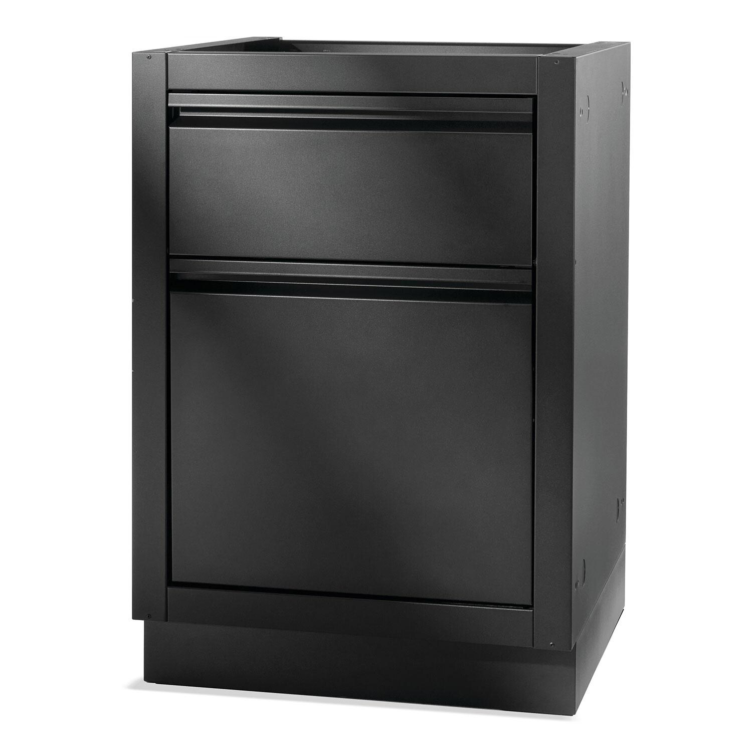 Napoleon IM-WDC-MK-1 OASIS Waste Drawer Cabinet - Matte Black - Angled Left - White Background thumbnail