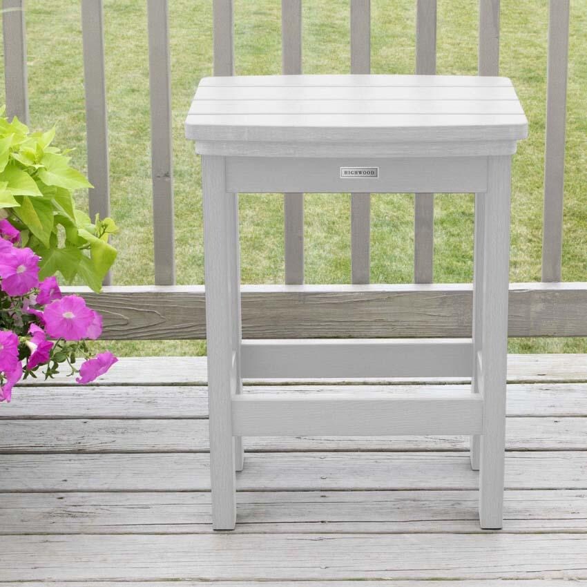 Hart Lane Recycled Plastic Bar Stool Counter Height in White by Lakeview Outdoor Designs