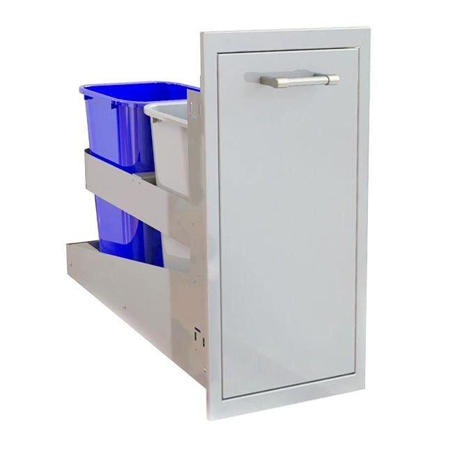 Alfresco - AXE-TC2D-SC - 20-Inch Stainless Steel Smooth Close Dual Trash Center/Recycling Drawer - Included Recycling Bin thumbnail