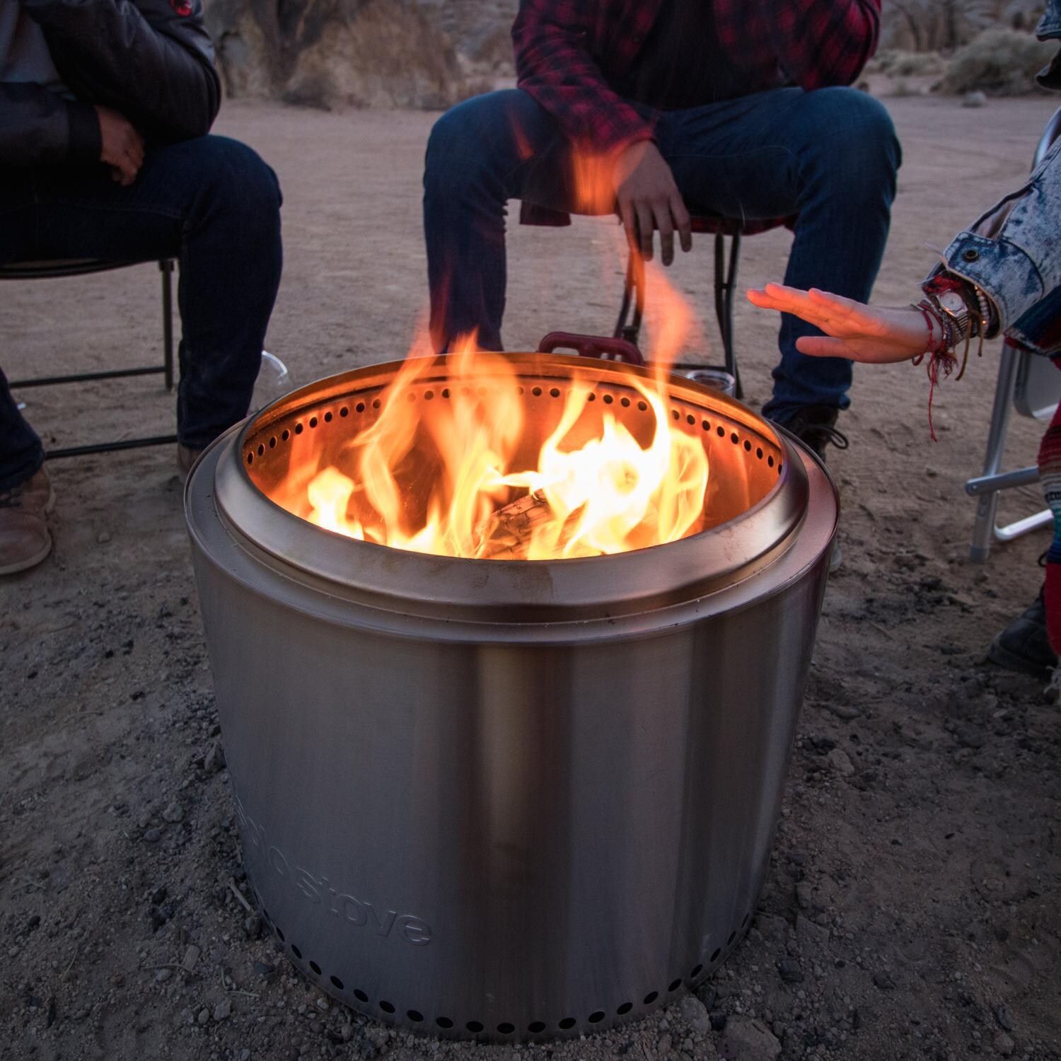 Solo Stove Bonfire 19 1 2 Inch Round Wood Burning Fire Pit Stainless Steel Ssbon Bbqguys