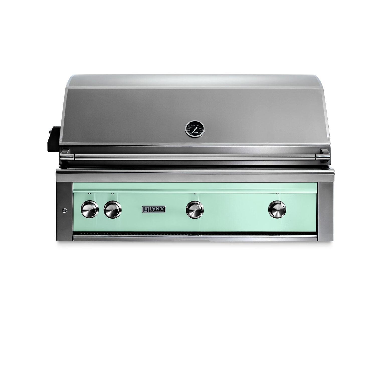 Lynx L42ATR-SUNG Professional 42 Inch Built-In All Infrared Trident Natural Gas Grill w/ Rotisserie in Surf - Display - White Background thumbnail