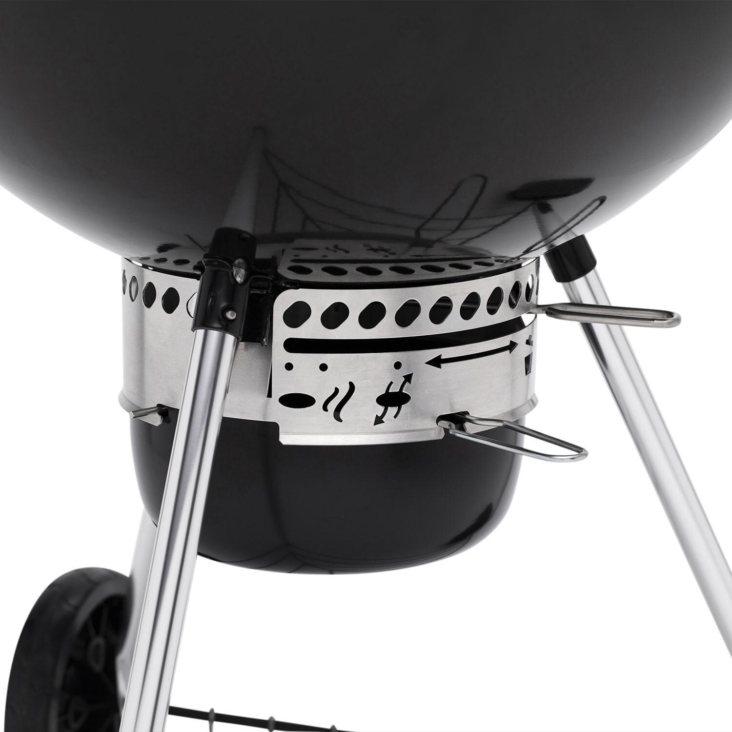 Weber 1500064 Master Touch 26-Inch Charcoal Grill With Gourmet BBQ System Cooking Grate in Black - Ash Catcher - White Background thumbnail