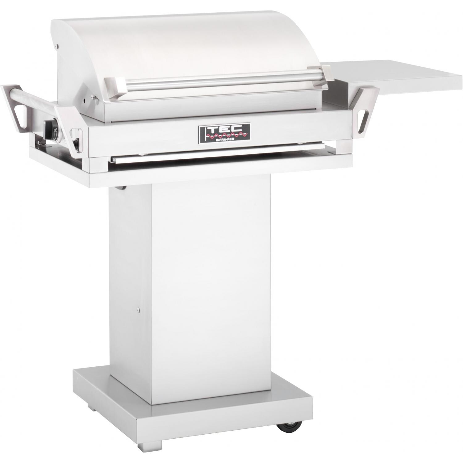 TEC G-Sport FR Series Stainless Steel Side Shelf - Angled View (Shown on Grill - Not Included) thumbnail