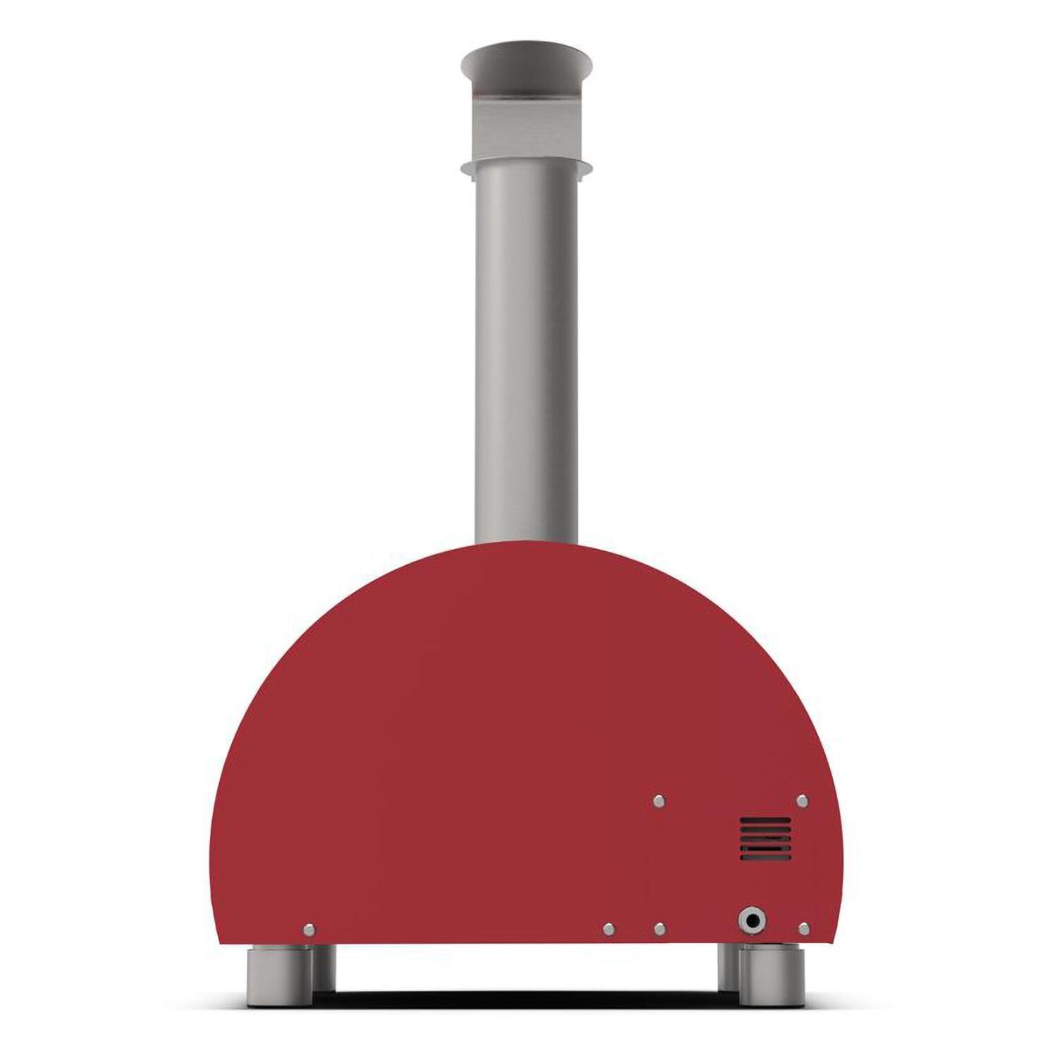 Alfa Moderno FXMD-PT-GROA-U Portable Pizza Oven Antique Red - Back View - White Background thumbnail