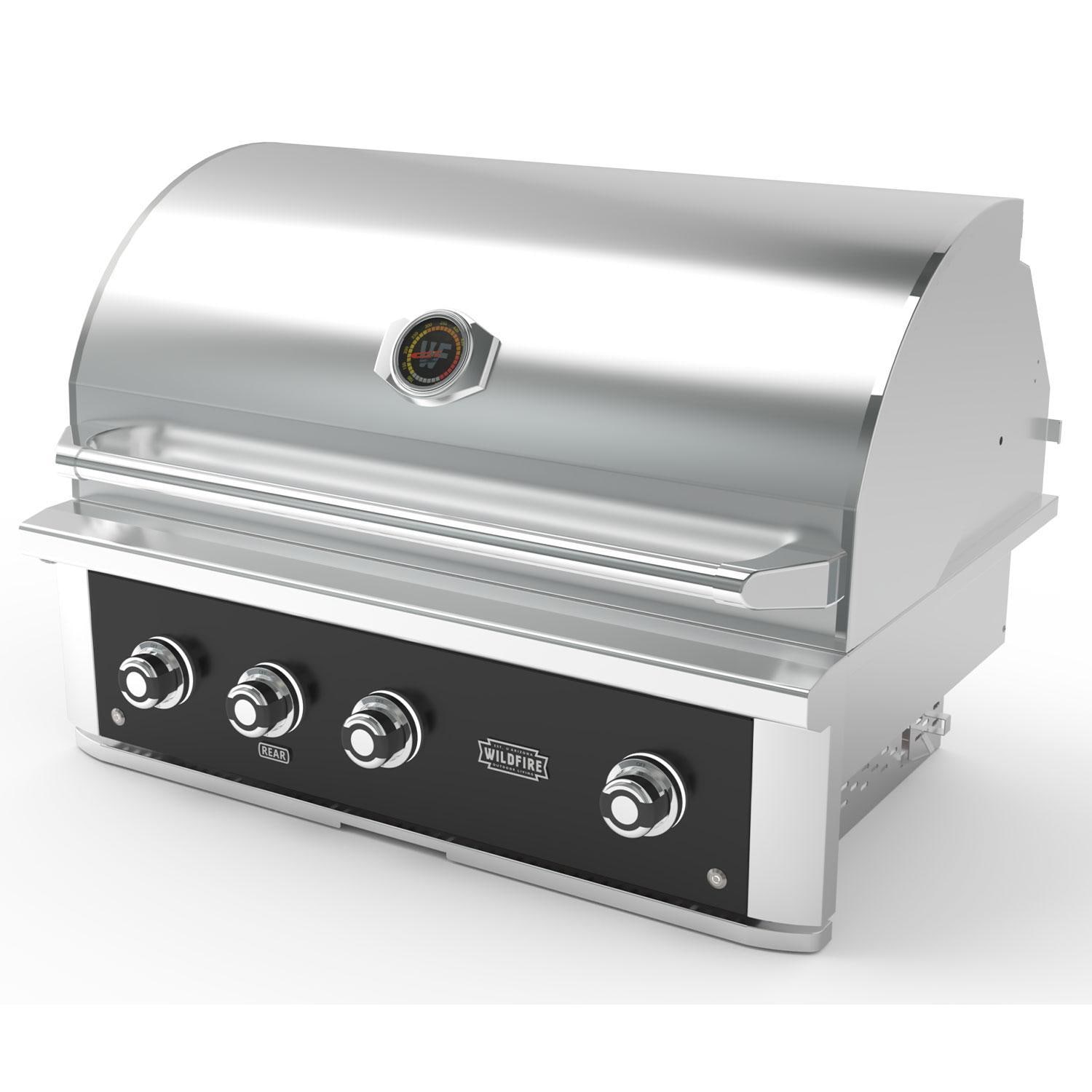 Wildfire Ranch Pro 36-in 3 Burner Built-In Black 304 SS Natural