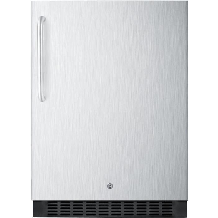 Summit 24-Inch 4.6 Cu. Ft. Commercial Built-In / Freestanding Outdoor Compact Refrigerator With Towel Bar Handle - Stainless Steel - SPR627OSSSTB thumbnail