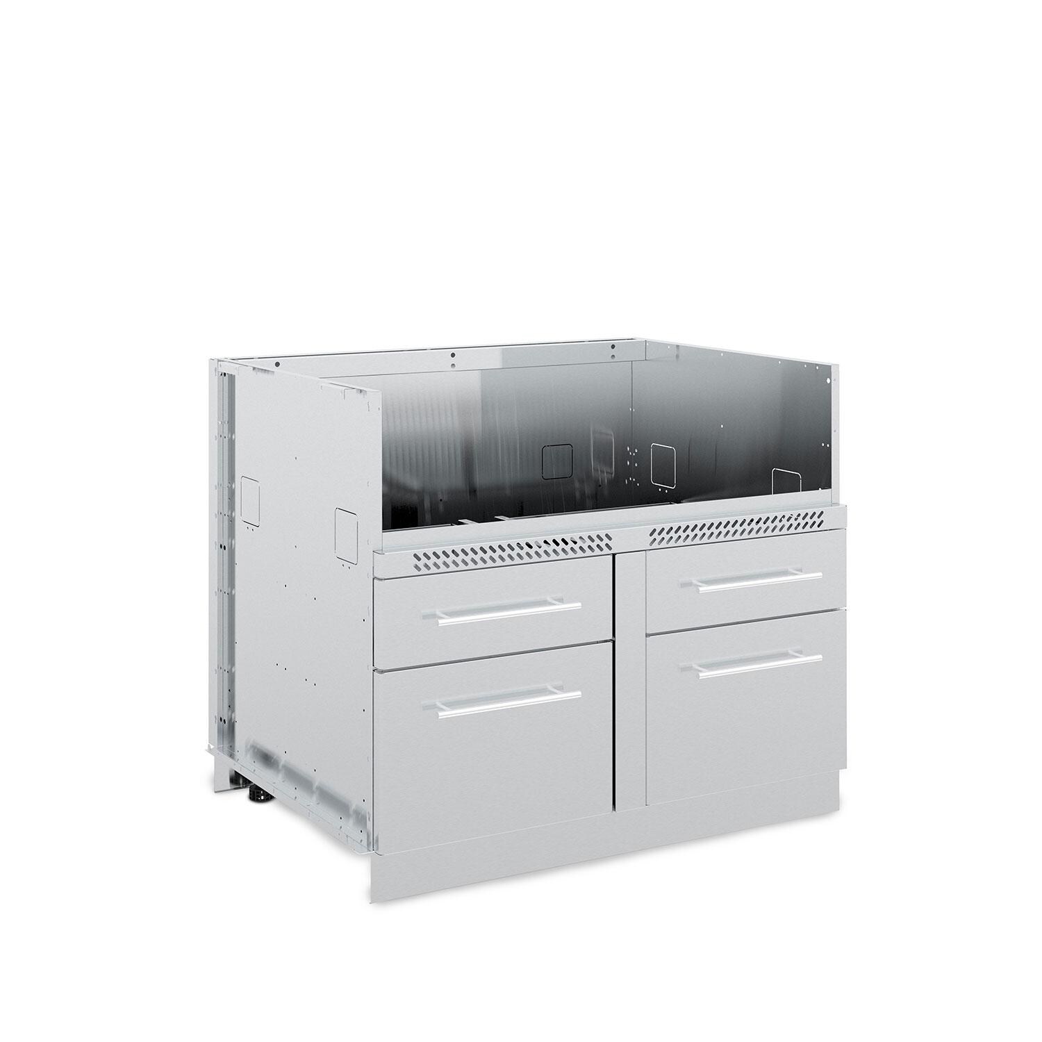 Broil King 806600 5-Burner Stainless Steel Cabinet - Side View - White Background thumbnail