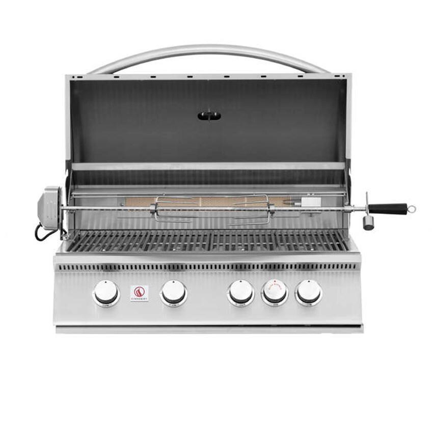 Summerset SIZ32-NG Sizzler 32-Inch 4-Burner Natural Gas Grill W/ Rear Infrared Burner - Open thumbnail