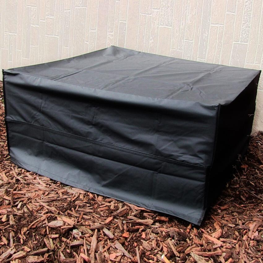 Ultimate Patio 48-Inch Square Black Fire Pit Cover - Lifestyle thumbnail