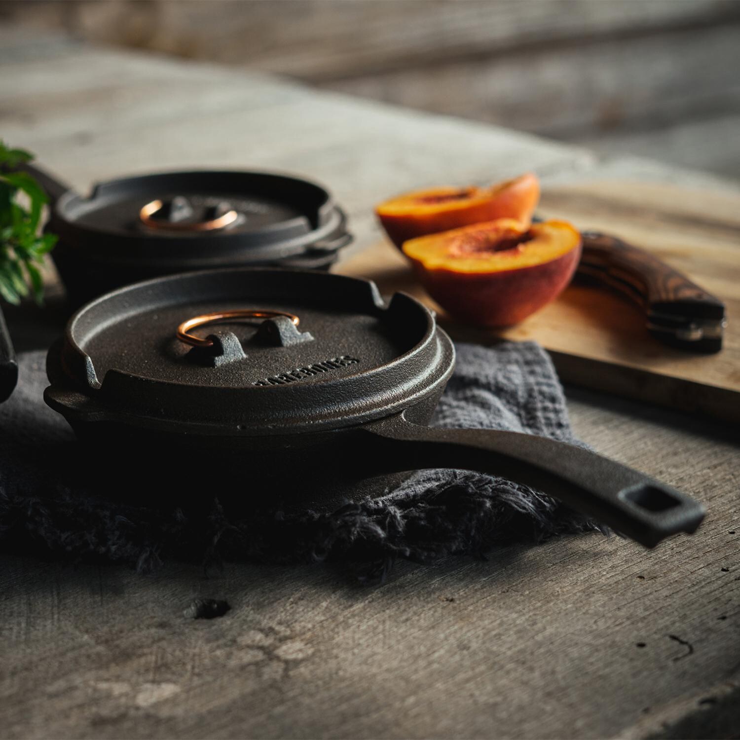 Barebones Living CKW-315 6-Inch All-In-One Cast Iron Skillet - Lifestyle thumbnail