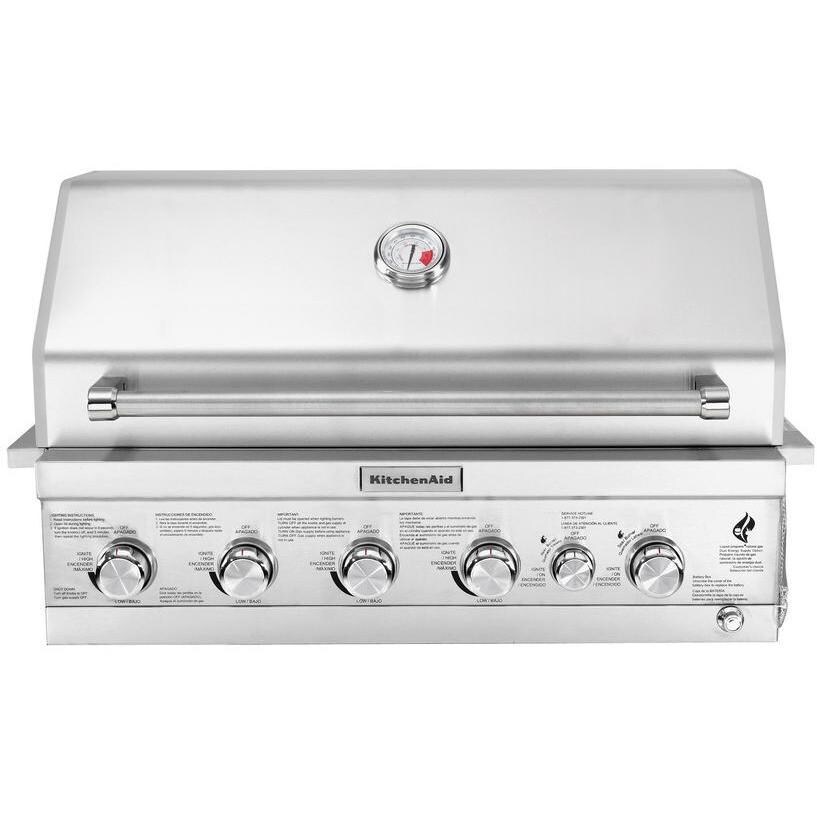 KitchenAid 36-Inch Built-In Propane Gas Grill - Grill Front thumbnail