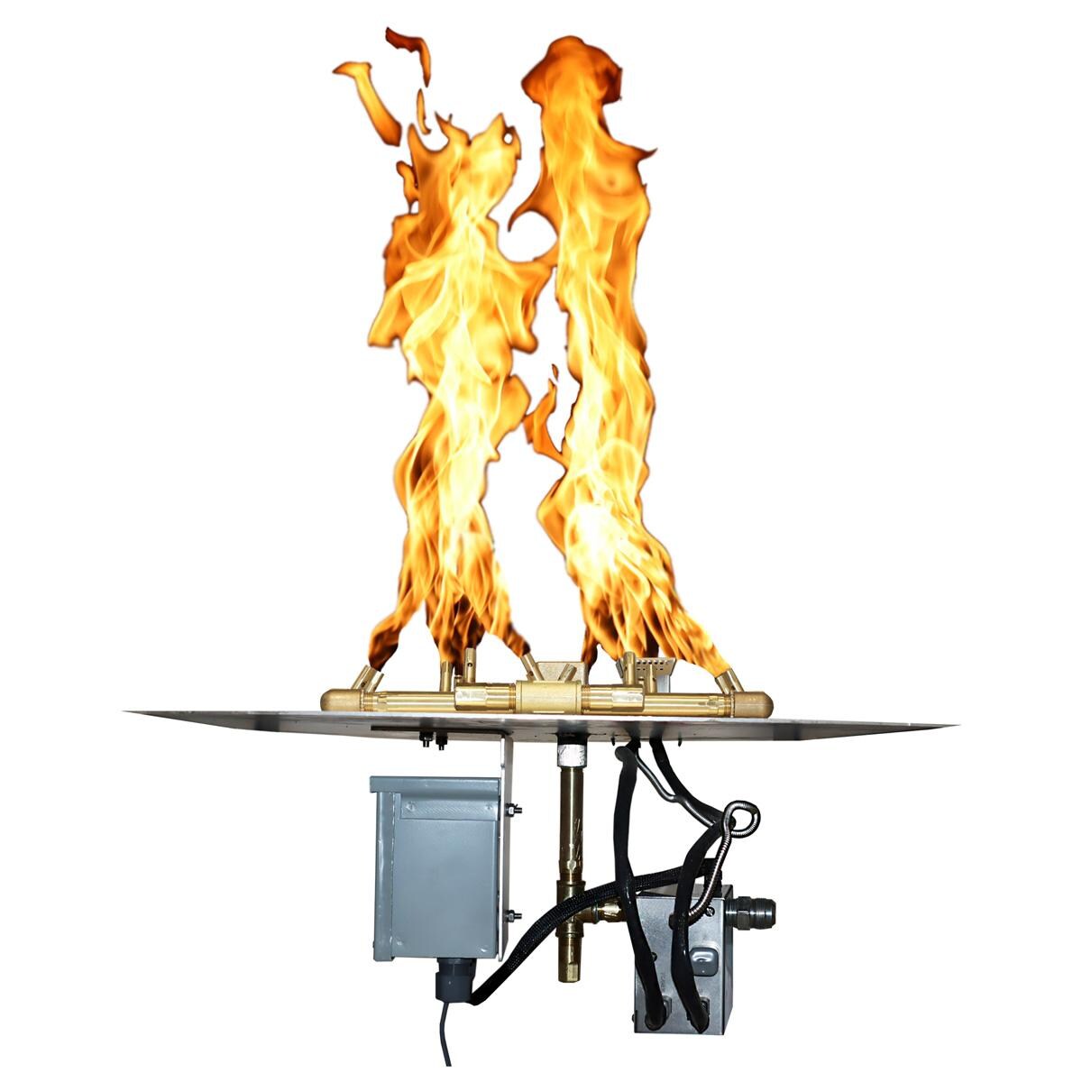 Warming Trends 103063 1/2 Inch Natural Gas Platinum Automatic Ignition System - In Use - White Background thumbnail