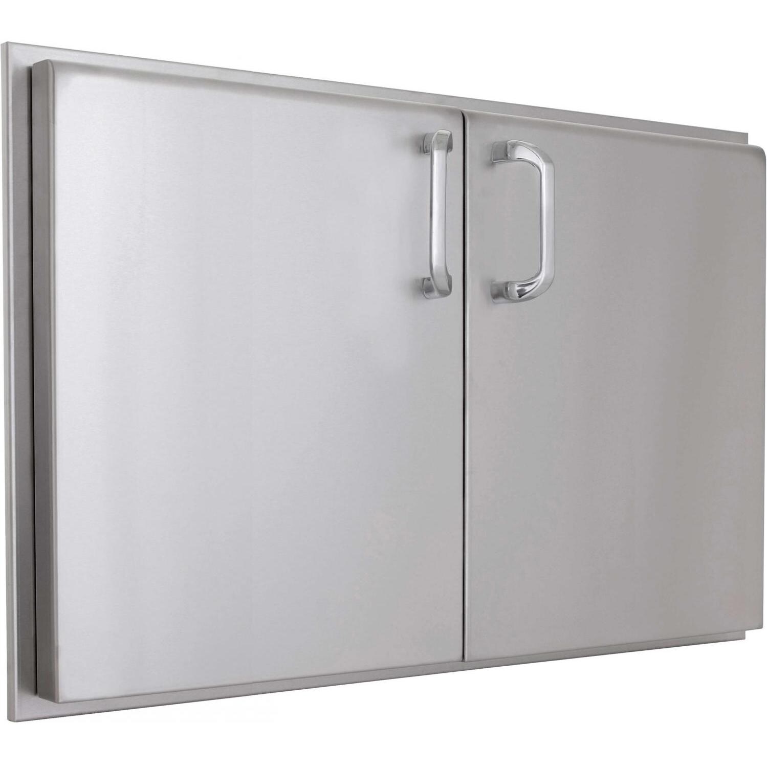 BBQGuys Signature Raised Series 48 X 19-Inch Stainless Steel Double Access Door - DISCONTINUED