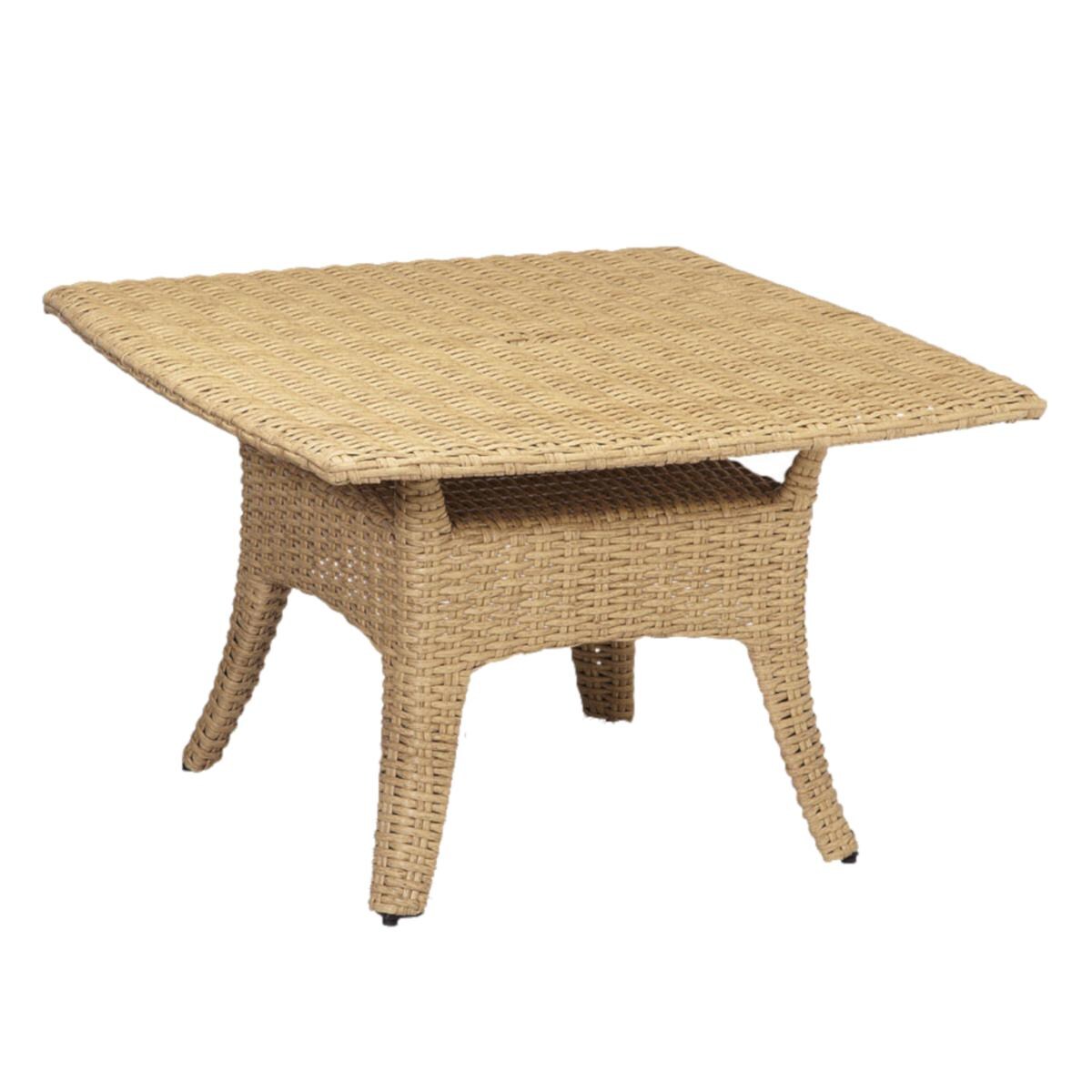 Leucadia 48 Inch Square Wicker Patio Dining Table By Sunset West