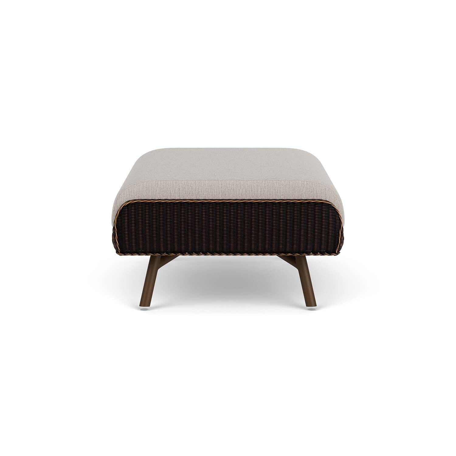 Lloyd Flanders Essence Ottoman W/Remy Cloud Fabric - Mink Finish - Side thumbnail