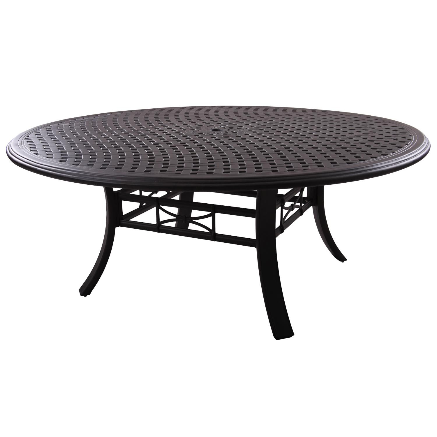 Darlee 201030-11PC-99LO Sedona 11 Piece Cast Aluminum Patio Dining Set W/ 98 X 69 Inch Oval Dining Table & Sesame Cushions - Dining Table thumbnail