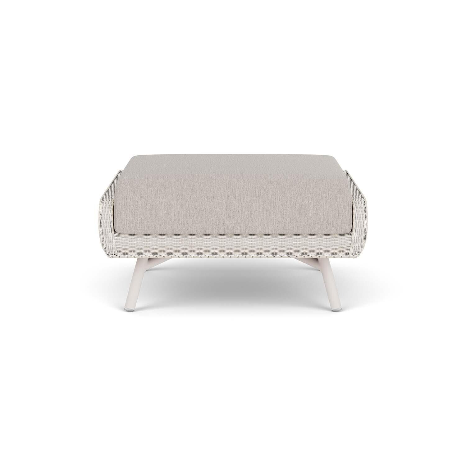 Essence Lloyd Loom Ottoman in Antique White/Remy Cloud by Lloyd Flanders