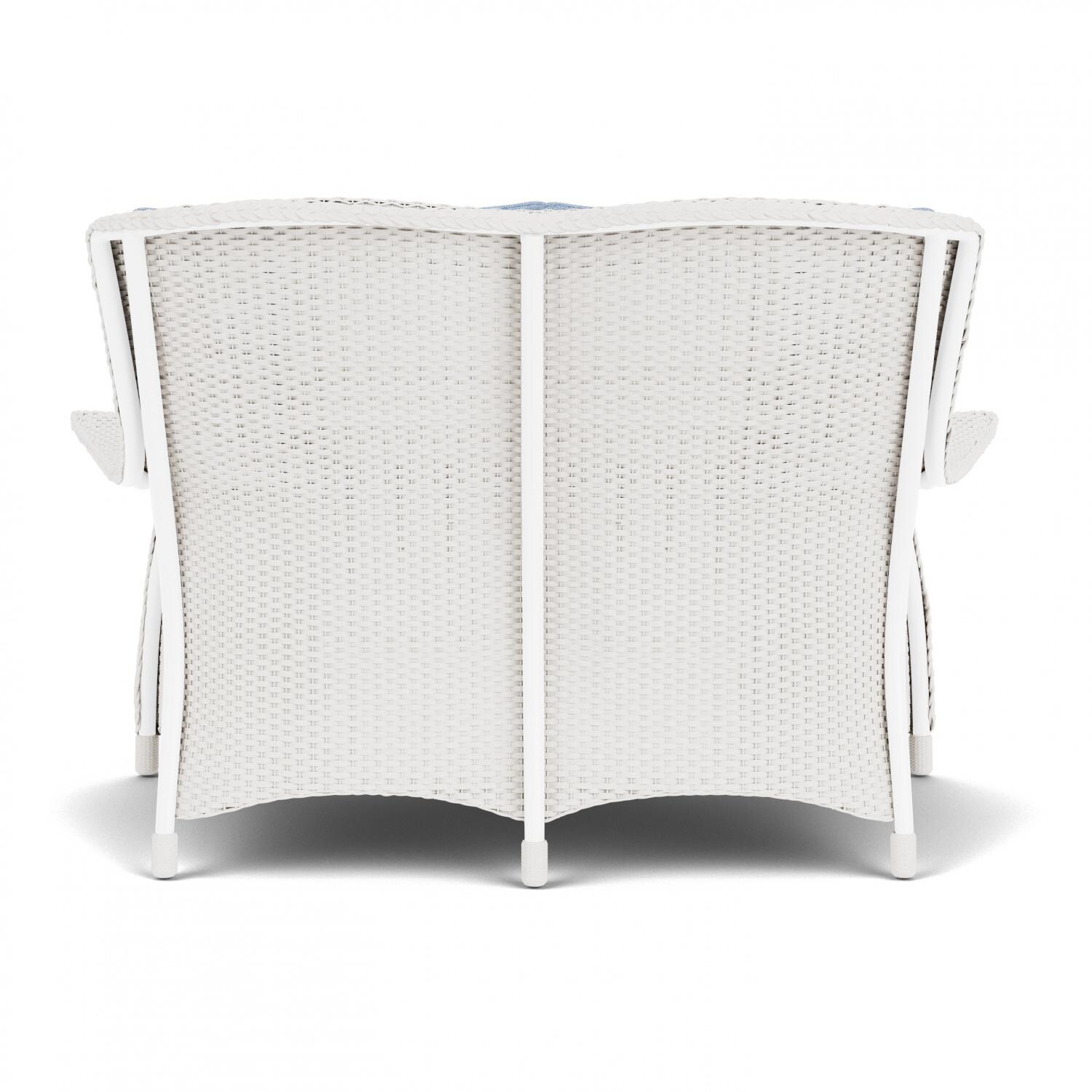 Lloyd Flanders Mandalay Loveseat in White Finish with Demo Skyway fabric - Back thumbnail