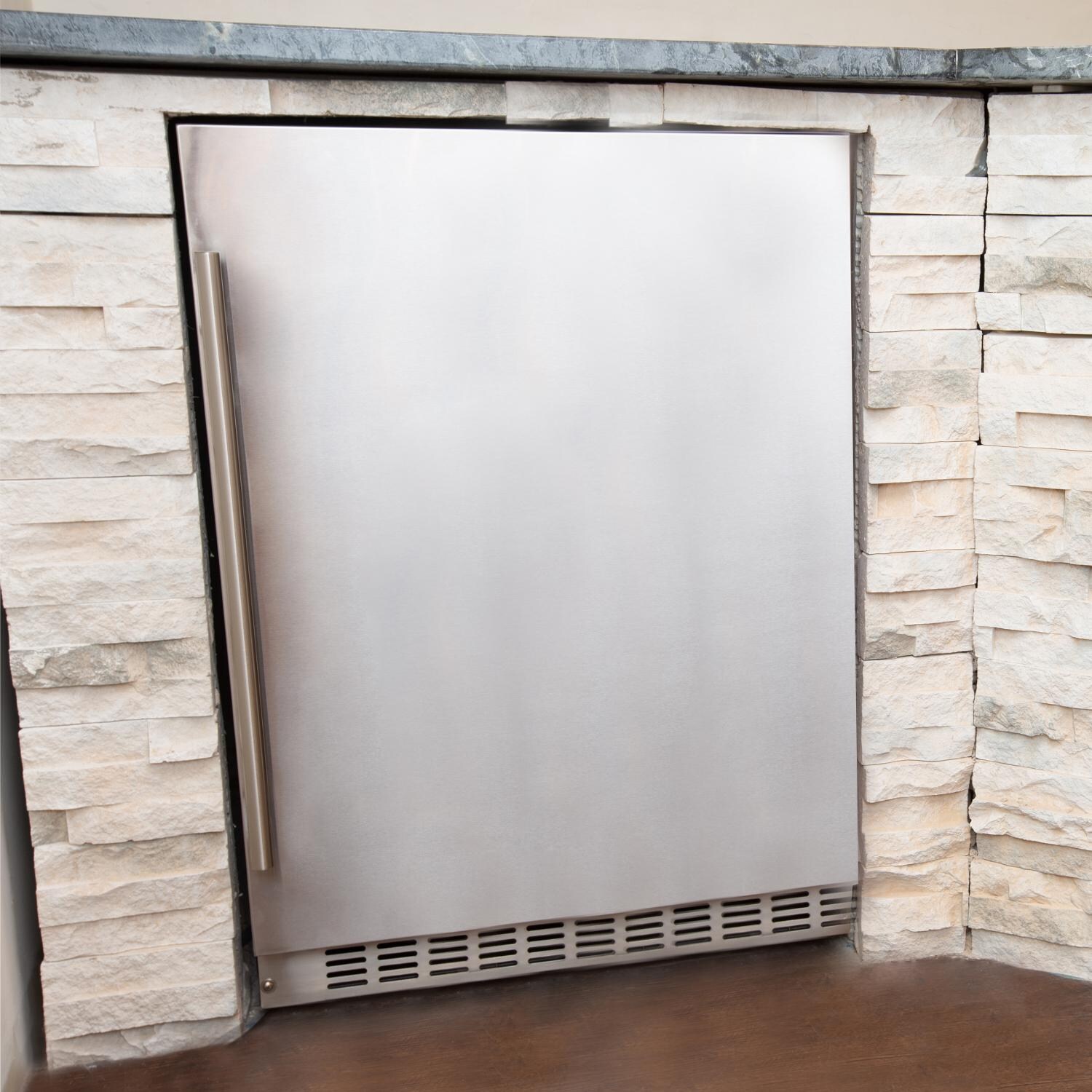 Azure - A224R-S - 2.0 24-Inch 5.6 Cu. Ft. Compact Refrigerator - Stainless Steel - Flush Installation thumbnail