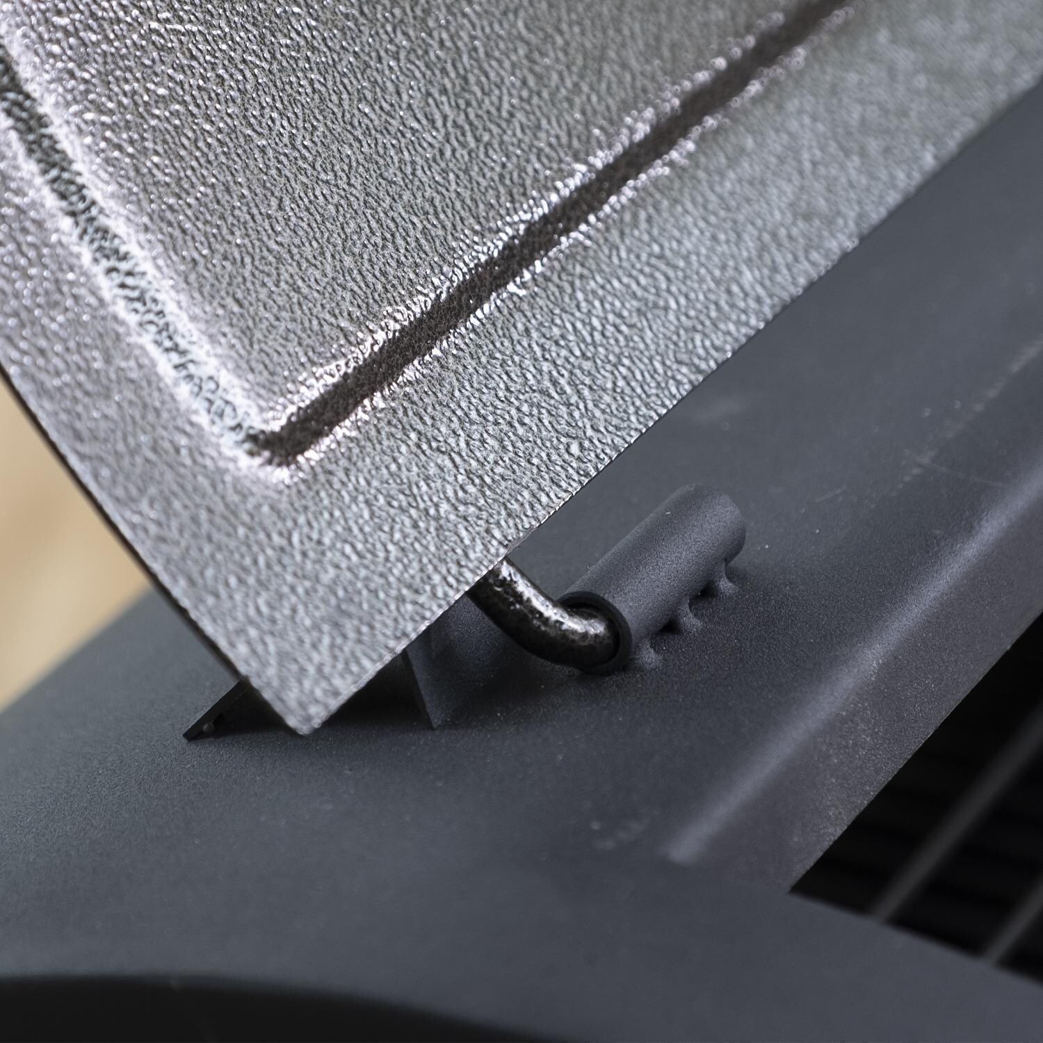 Victory BBQ-PG + BBQ-PG-CVR + BBQ-PLT20-HK + BBQ-PLT20-MQ + BBQ-PLT20-AP 35-Inch Wood Pellet Grill, Cover, & 20 Lb. Hardwood Pellets Ultimate Starter Pack - Flanged Lid & Hinge - Detail thumbnail