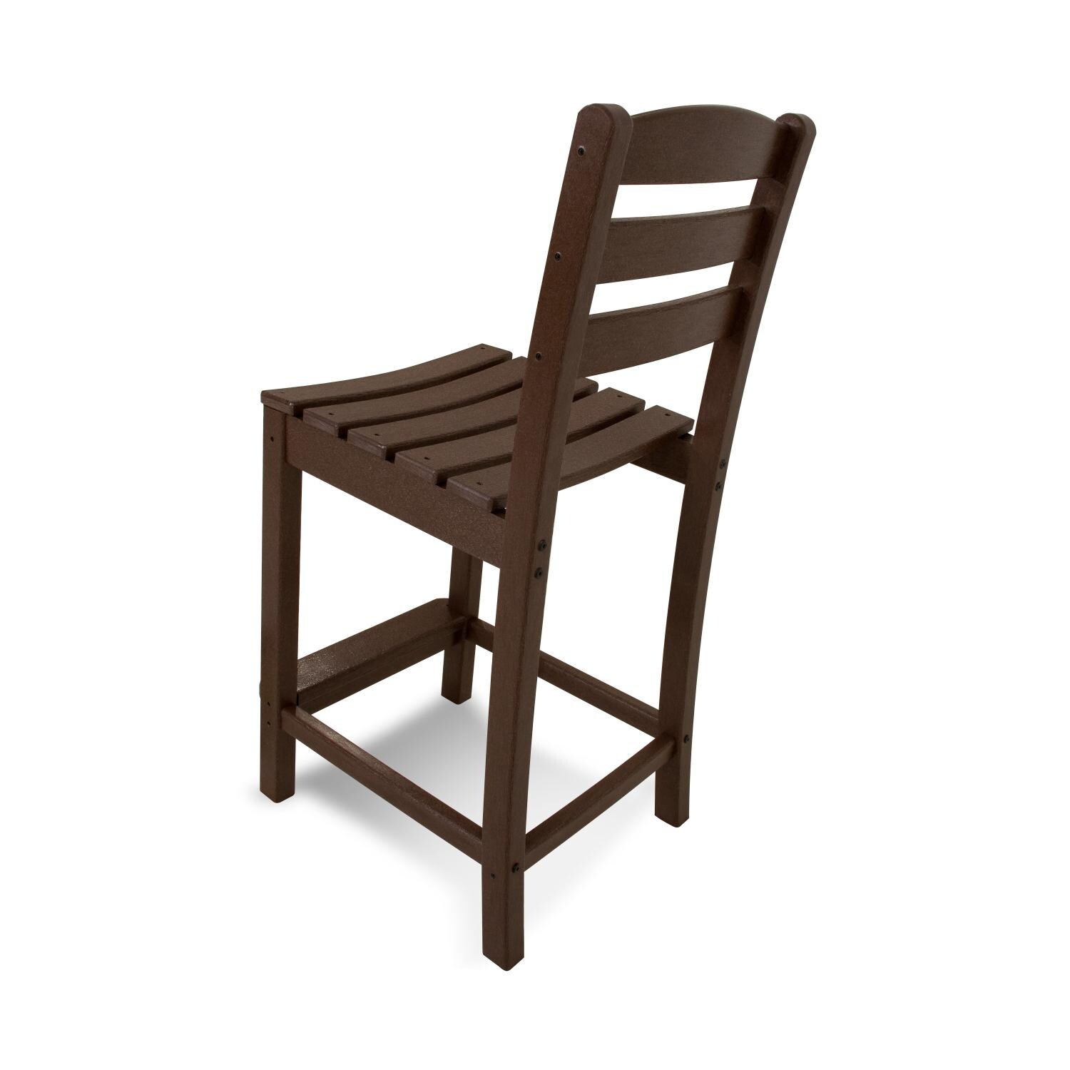 La Casa Cafe Mahogany Recycled Plastic Wood Patio Counter Height Bar