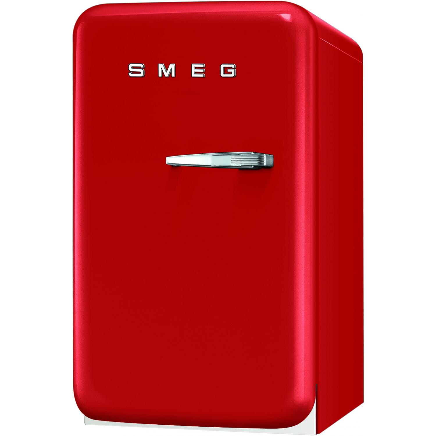 Smeg 1.5 Cu. Ft. Left Hinge Retro Style Compact Refrigerator - Red - FAB5ULR