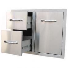 Sunstone Classic Series 30-Inch Double Drawer And Roll-Out Propane Tank Storage Combo - A-LPCDD30 image
